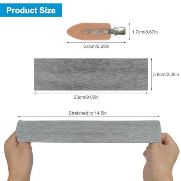 14-Piece Non-Slip Hair Clips & Elastic Headbands Set for Workouts - Picture 7 of 7